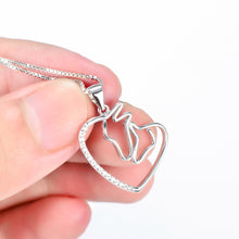 Carregar imagem no visualizador da galeria, 925 Silver Double Horse Head Necklace
