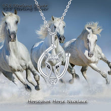 Cargar imagen en el visor de la galería, 925 Silver Lucky Horseshoe Necklace
