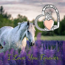 Carica l'immagine nel visualizzatore di Gallery, S925 Sterling Silver Heart Horse Necklace

