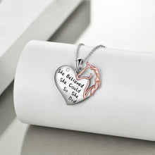 Lataa kuva Galleria-katseluun, She Believed She Could So She Did Horse Necklace
