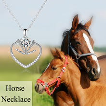 Load image into Gallery viewer, 925 Silver Double Horse Necklace
