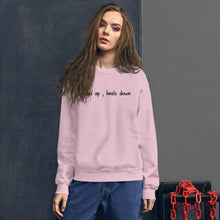 Lade das Bild in den Galerie-Viewer, Head up , Heels down Unisex Sweatshirt - HorseObox
