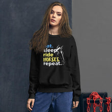 将图片加载到图库查看器，Eat, sleep, Ride Horses Unisex Sweatshirt - HorseObox
