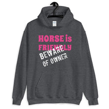 Загрузить изображение в средство просмотра галереи, Beware of Owner Unisex Hoodie - HorseObox
