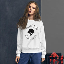 Load image into Gallery viewer, Helmet hair , Don't care Unisex Sweatshirt - HorseObox
