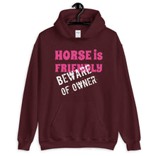 Загрузить изображение в средство просмотра галереи, Beware of Owner Unisex Hoodie - HorseObox
