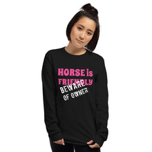 将图片加载到图库查看器，Beware of Owner  Long Sleeve Shirt - HorseObox
