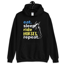 Load image into Gallery viewer, Eat, sleep, Ride Horses Unisex Hoodie - HorseObox
