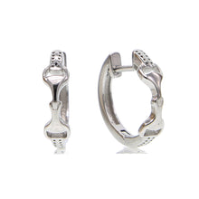 Load image into Gallery viewer, 925 sterling silver equestrian snaffle bit earring
