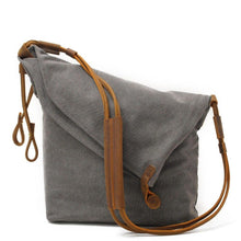 Load image into Gallery viewer, Canvas Leather Vintage Shoulder Bag - HorseObox
