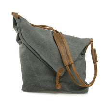 Load image into Gallery viewer, Canvas Leather Vintage Shoulder Bag - HorseObox
