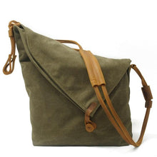 Load image into Gallery viewer, Canvas Leather Vintage Shoulder Bag - HorseObox
