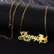 Load image into Gallery viewer, Personalized Name Horse Necklace
