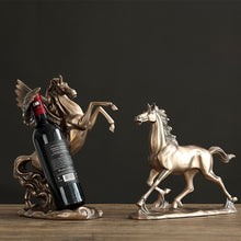 Load image into Gallery viewer, Resin Antique Brass Horse Sculpture
