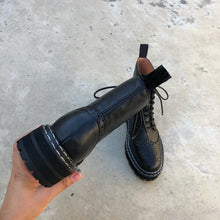 Load image into Gallery viewer, cowhide upper ankle boots
