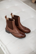 Load image into Gallery viewer, Leather Retro Carved British Style Short Boots
