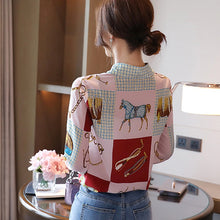 Load image into Gallery viewer, chian horse printing shirt
