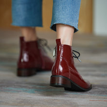 Load image into Gallery viewer, Round Toe Lace Up Riding Boots
