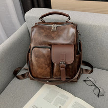 Load image into Gallery viewer, PU Leather School Bag
