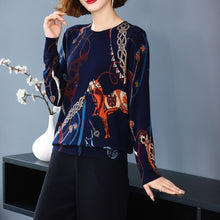 Load image into Gallery viewer, Horse Printed O-neck Sweater
