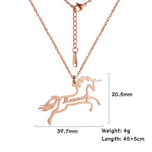 Load image into Gallery viewer, Unicorn Personalized Necklace

