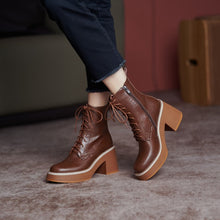 Load image into Gallery viewer, Split Leather Platform Boots
