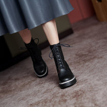 Load image into Gallery viewer, Split Leather Platform Boots
