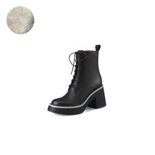 Load image into Gallery viewer, Split Leather Platform Boots
