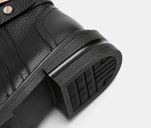 Load image into Gallery viewer, Round Toe Thick heel Ankle Boots
