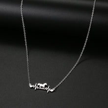 Load image into Gallery viewer, Cute Cardiogram Horse Necklace
