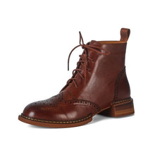 Load image into Gallery viewer, Lace-up Winter Block Ankle Boots
