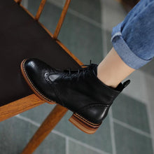 Load image into Gallery viewer, Lace-up Winter Block Ankle Boots
