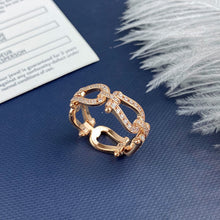 Load image into Gallery viewer, Classic 925 sterling silver horseshoe ring
