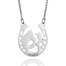 Load image into Gallery viewer, Personalized Horse Girl Necklace
