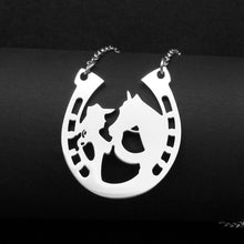 Load image into Gallery viewer, Personalized Horse Girl Necklace
